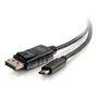 C2G Adaptador Cable USB-C a DisplayPort 4K 30Hz, 1.8m (6ft) Negro, Plug & Play, 80542