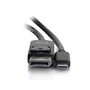 C2G Adaptador Cable USB-C a DisplayPort 4K 30Hz, 1.8m (6ft) Negro, Plug & Play, 80542