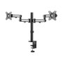 StarTech.com Brazo Doble Monitor Escritorio Abrazadera VESA 32" 8 kg Negro Aluminio Articulado