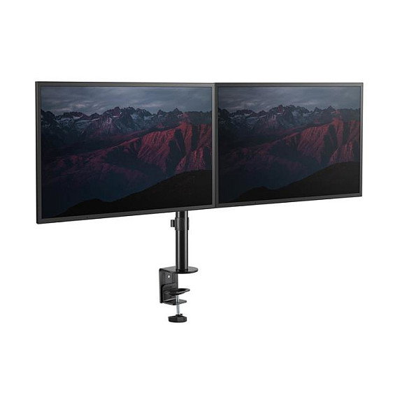 StarTech.com Brazo Doble Monitor Escritorio Abrazadera VESA 32" 8 kg Negro Aluminio Articulado