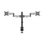 StarTech.com Brazo Doble Monitor Escritorio Abrazadera VESA 32" 8 kg Negro Aluminio Articulado