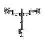 StarTech.com Brazo Doble Monitor Escritorio Abrazadera VESA 32" 8 kg Negro Aluminio Articulado
