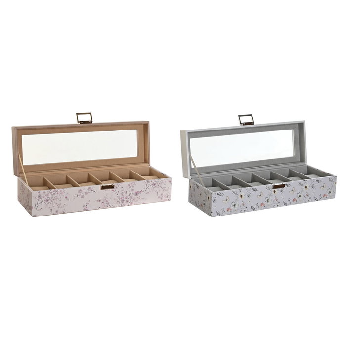 DKD Home Decor Relojero Tradicional Rosa Palo Azul 11 x 9 x 33 cm (2 Unidades) DKD Home Decor Relojero Tradicional Rosa Palo Azul 11 x 9 x 33 cm (2 Unidades)