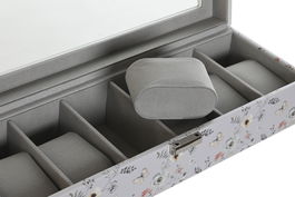 DKD Home Decor Relojero Tradicional Rosa Palo Azul 11 x 9 x 33 cm (2 Unidades)