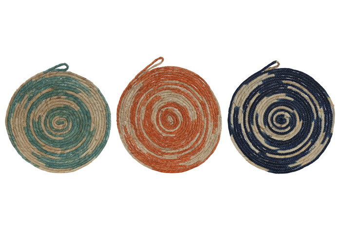 DKD Home Decor Salvamanteles de Fibra Coco Multicolor 35x35x1 cm (Pack de 3 surtidos) inevitable DKD Home Decor Salvamanteles de Fibra Coco Multicolor 35x35x1 cm (Pack de 3 surtidos) inevitable