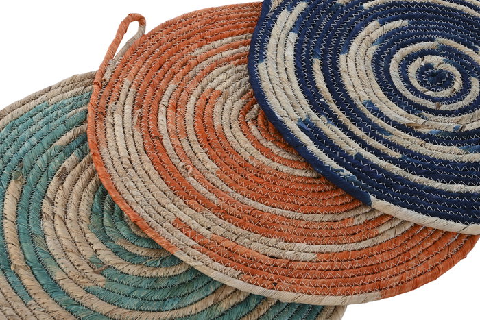 DKD Home Decor Salvamanteles de Fibra Coco Multicolor 35x35x1 cm (Pack de 3 surtidos) inevitable DKD Home Decor Salvamanteles de Fibra Coco Multicolor 35x35x1 cm (Pack de 3 surtidos) inevitable