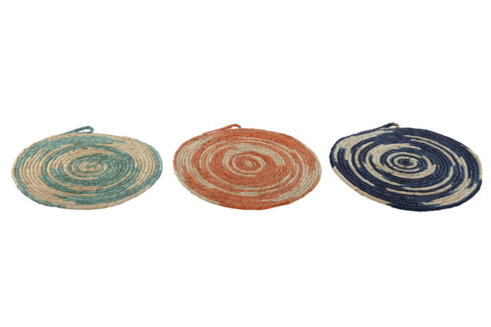 DKD Home Decor Salvamanteles de Fibra Coco Multicolor 35x35x1 cm (Pack de 3 surtidos) inevitable DKD Home Decor Salvamanteles de Fibra Coco Multicolor 35x35x1 cm (Pack de 3 surtidos) inevitable
