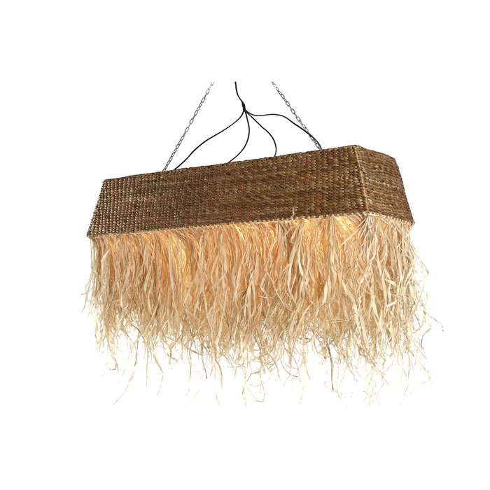 DKD Home Decor Lámpara de Techo de Fibras Naturales 138x26x33 DKD Home Decor Lámpara de Techo de Fibras Naturales 138x26x33