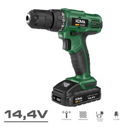 Koma Tools Kit taladro atornillador 14,4 v con batería 1500 mAh