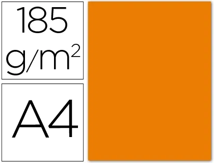Guarro Cartulina Naranja 185g Formato A4