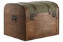 DKD Home Decor Baúl Alpino Verde Marron Lienzo Madera Set de 2 Unidades 32 x 30.5 x 41 cm