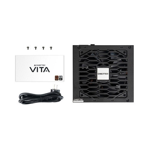 Chieftec Vita Series BPX-850-S Fuente de Alimentación PC 850W 80 PLUS Bronze, Fuente ATX 20+4 pines, 6 SATA, 2 PCIe, Ventilador 120 mm, Negro