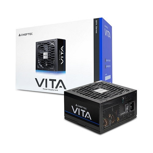 Chieftec Vita Series BPX-850-S Fuente de Alimentación PC 850W 80 PLUS Bronze, Fuente ATX 20+4 pines, 6 SATA, 2 PCIe, Ventilador 120 mm, Negro