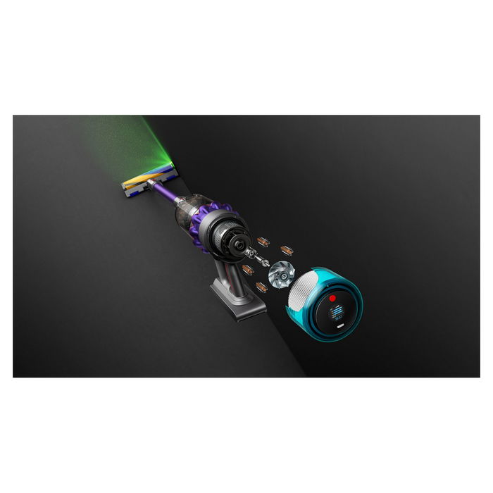 Dyson Gen5detect Absolute Aspiradora Sin Cable, Color Rojo/Plateado/Turquesa
