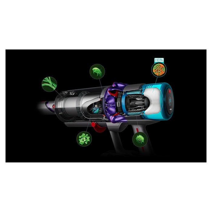 Dyson Gen5detect Absolute Aspiradora Sin Cable, Color Rojo/Plateado/Turquesa