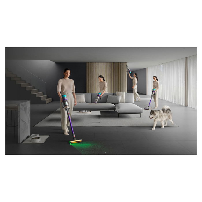 Dyson Gen5detect Absolute Aspiradora Sin Cable, Color Rojo/Plateado/Turquesa