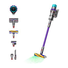 Dyson Gen5Detect Absolute Aspiradora escoba 2 en 1 con pantalla LCD y filtro HEPA, sin bolsa, color Púrpura, 70 min de autonomía