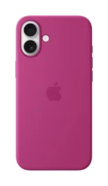 Apple iPhone 16 Plus MYYE3ZM/A Funda de Silicona con MagSafe - Protección contra Caídas, Silicona Reciclada 55%, Color Fucsia