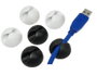 LogiLink KAB0009 Set de 6 sujetacables Blanco/Negro