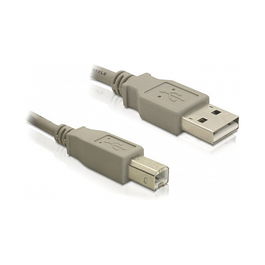 DeLOCK Cable USB 1.8 m, Tipo A a Tipo B Macho/Macho, Gris, 82215