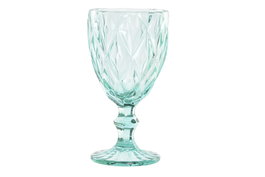 DKD Home Decor Juego de 6 Copas de Cristal Grabadas Turquesa 325ml