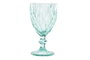 DKD Home Decor Juego de 6 Copas de Cristal Grabadas Turquesa 325ml