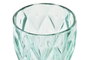 DKD Home Decor Juego de 6 Copas de Cristal Grabadas Turquesa 325ml