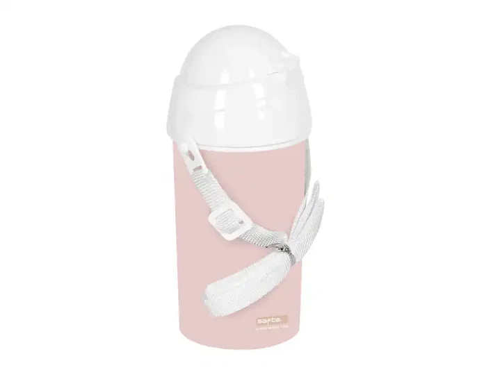 Safta Botella portalíquidos preescolar 500 ml con apertura automática y pajita
