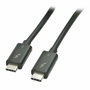 Lindy Cable Thunderbolt 3 de 1 m, 20 Gbps, Negro