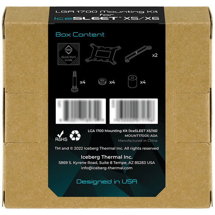 Iceberg Thermal MOUNT1700X-A0A Kit de montaje para refrigeradores IceSLEET X5/X6, compatible con socket LGA 1700