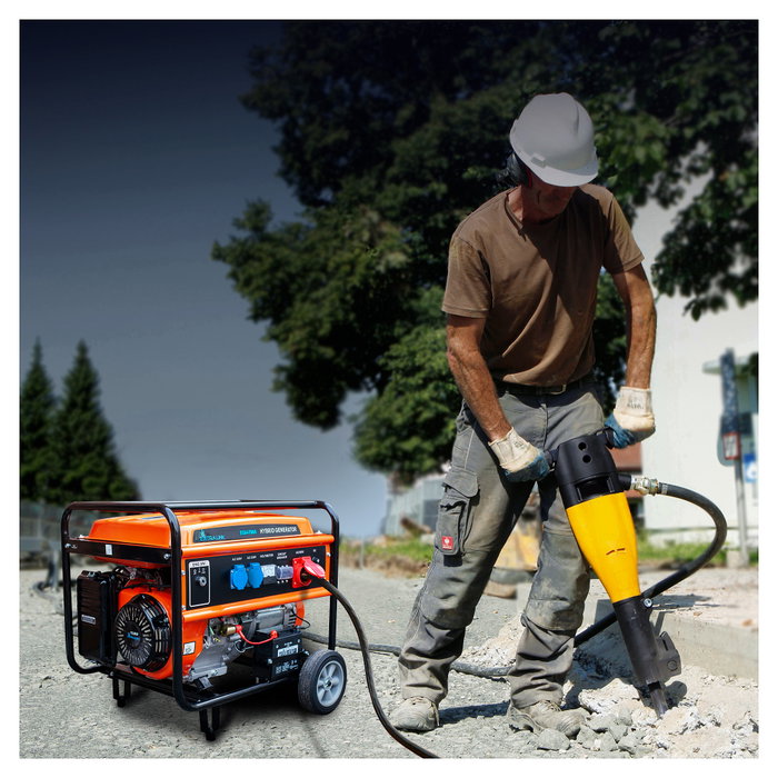 Extralink Generador de energía EGH-7000 7000 W 25 L Negro, Naranja