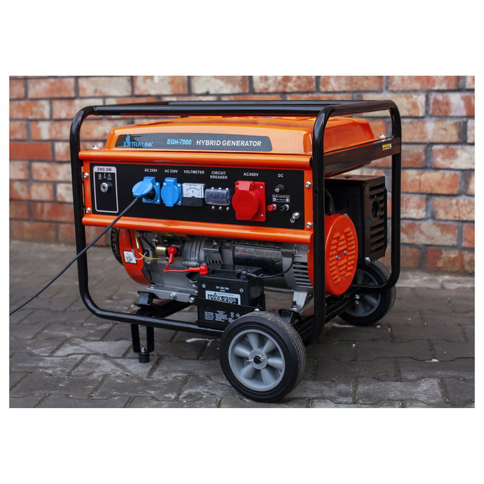 Extralink Generador de energía EGH-7000 7000 W 25 L Negro, Naranja