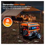 Extralink Generador de energía EGH-7000 7000 W 25 L Negro, Naranja