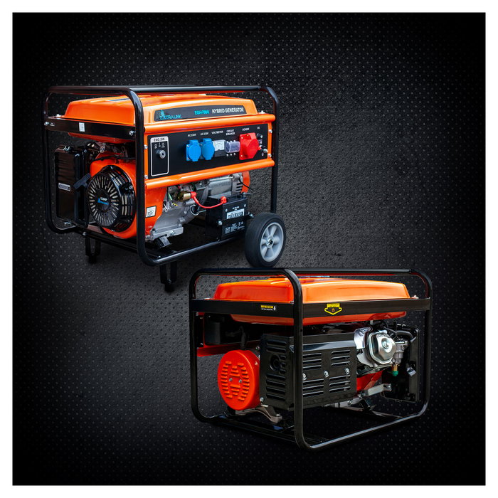 Extralink Generador de energía EGH-7000 7000 W 25 L Negro, Naranja