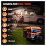 Extralink Generador de energía EGH-7000 7000 W 25 L Negro, Naranja