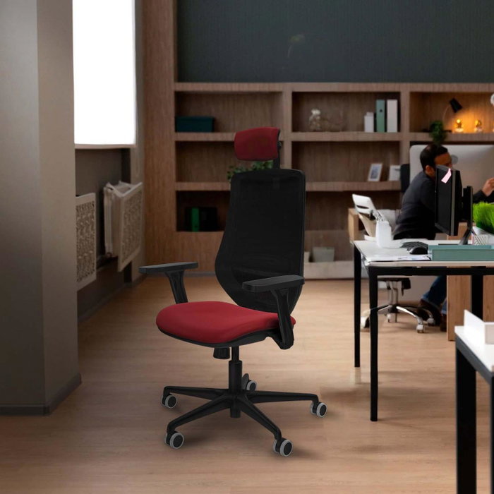 PIQUERAS Y CRESPO Silla de oficina Mardos con mecanismo Sincro, Amarillo y Negro