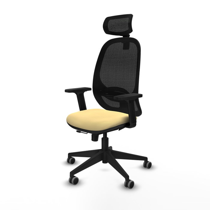PIQUERAS Y CRESPO Silla de oficina Cilanco con mecanismo Sincro/Traslack, Crema y Negro PIQUERAS Y CRESPO Silla de oficina Cilanco con mecanismo Sincro/Traslack, Crema y Negro
