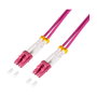 LogiLink Patch cord de fibra blindada Steel OM4, Duplex LC/UPC - LC/UPC, 1,0 m
