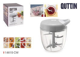 Quttin Cortador de Alimentos con Tirador 14x15cm, 900ml