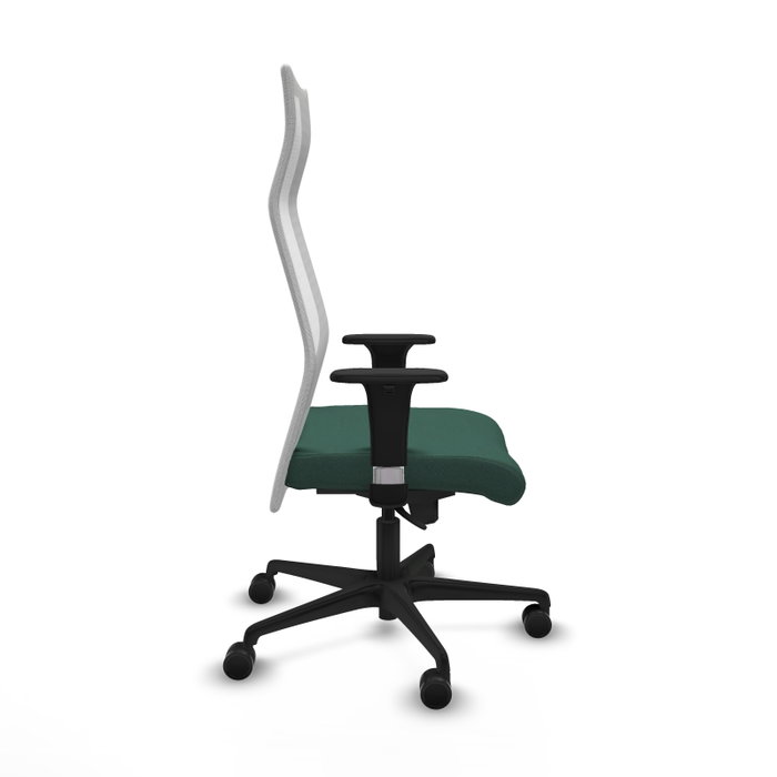 PIQUERAS Y CRESPO Sillón Albacete con mecanismo Sincro, Tela Verde botella y Malla Blanco PIQUERAS Y CRESPO Sillón Albacete con mecanismo Sincro, Tela Verde botella y Malla Blanco