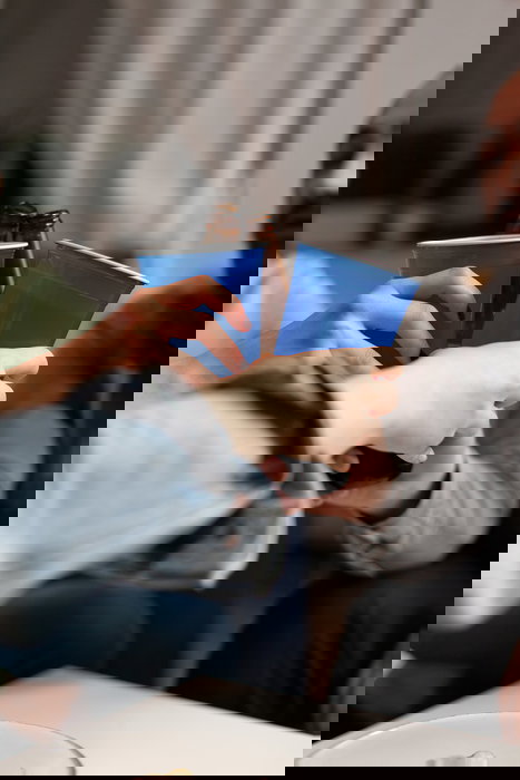 Algon Set de 10 Vasos Bicolor Azul y Blanco, 450 cc, 9.5 x 12 cm (18 Unidades)