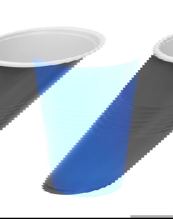 Algon Set de 10 Vasos Bicolor Azul y Blanco, 450 cc, 9.5 x 12 cm (18 Unidades)