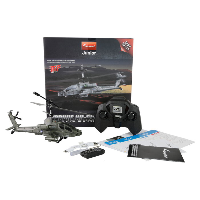 Amewi Apache AH-64 Helicóptero Coaxial 3,5 Canales RTF 500 mAh 91 g