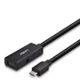 Lindy 43356 Hub USB 3.2 Gen 1 Type-C de 2 Puertos, Cable de 5 m, Velocidad 5000 Mbit/s, Negro
