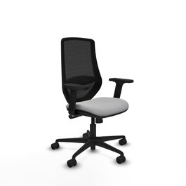 PIQUERAS Y CRESPO Silla de oficina Mardos Gris claro y Negro