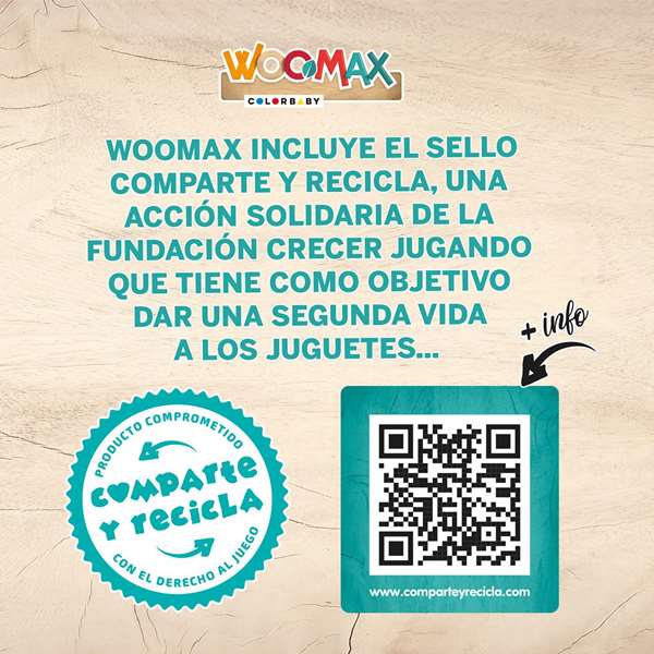 Moto Correpasillos de madera Unicornio Woomax 12" 85X37X53 cm