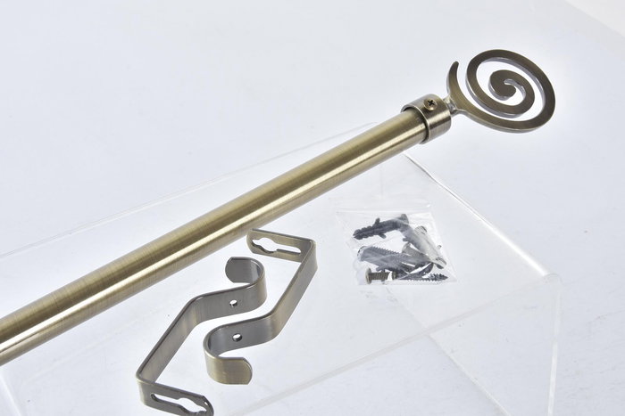 DKD Home Decor Barra Cortina Metal Dorado 16 x 16 x 120 cm (4 Unidades) Extensible a 210 cm Capacidad 16/19mm