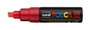 POSCA Marcador PC-8K Punta Biselada 8.0mm Rojo Fluor