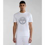 Camiseta Deportiva de Manga Corta Napapijri S-Bollo Ss 1 Blanco