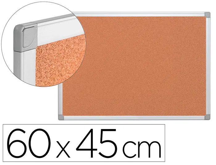 Q-connect Pizarra Corcho 60x45 cm con Marco de Aluminio Q-connect Pizarra Corcho 60x45 cm con Marco de Aluminio